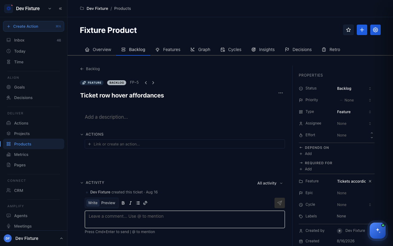 A ticket page